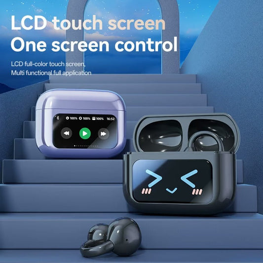 🔥2025 New Arrival - Ear Clip Style Bluetooth Translation Headset With Touch Screen