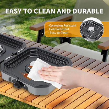2 Burner Foldable Camping Stove