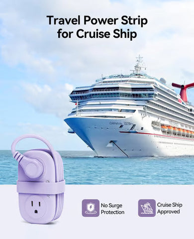 4FT Travel Power Strip with 4 AC Outlets