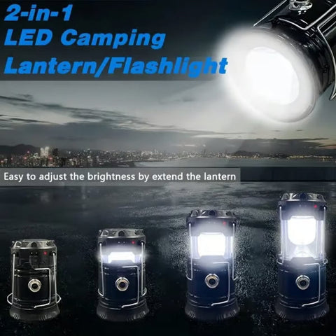 Collapsible LED Camping Lanterns Lightweight Waterproof Solar