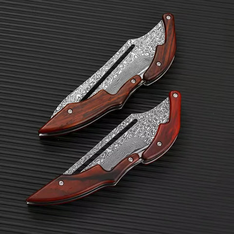 Damascus Steel Folding Knife🔪