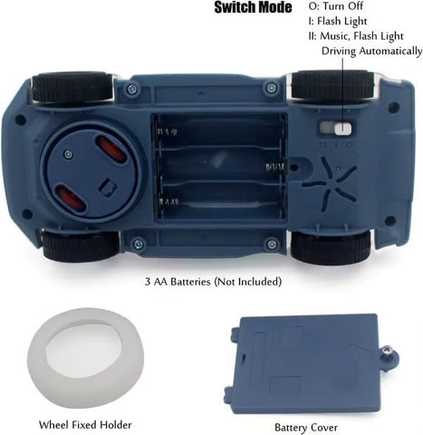 Light Up Transparent Gears Police Car Toy for Kids