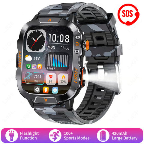 Men's Military Outdoor Sports Smart Watch for Android & IOS
