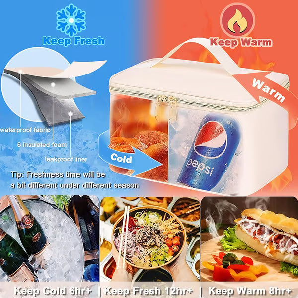 🎒✨Large-Capacity Quilted Backpack with Multiple Compartments for Travel, Lunch & Camping